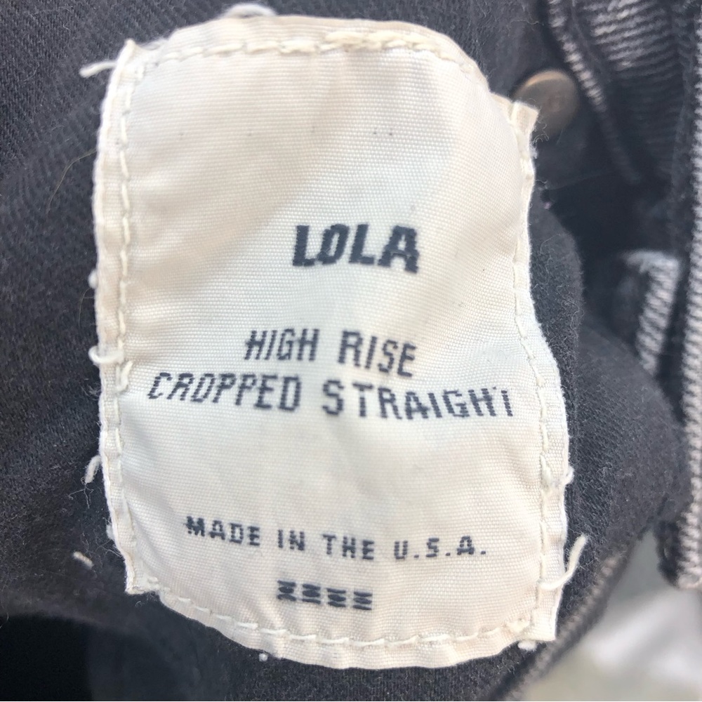 Baldwin Jeans Kansas City Lola High Rise Straight Leg Womens 27 Onyx Cropped - Picture 13 of 13